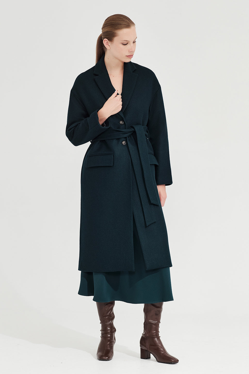 The Swinton Dress in Deep Aqua