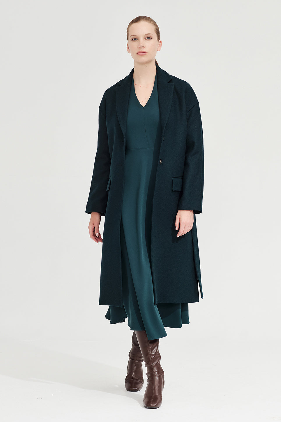 The Swinton Dress in Deep Aqua