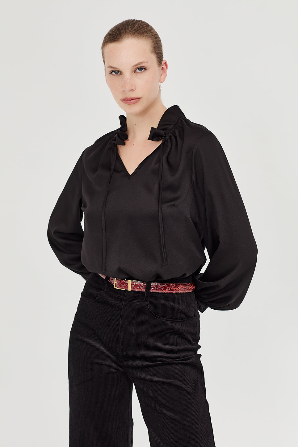 The Patti Blouse in Black