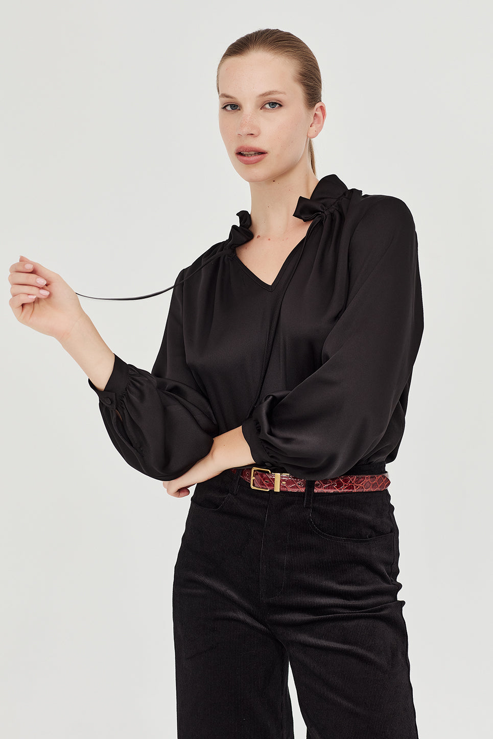 The Patti Blouse in Black