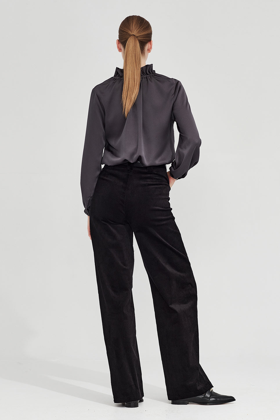 The Patti Blouse in Gunmetal