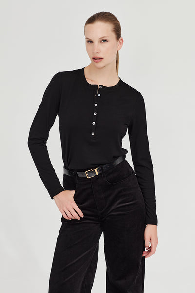 The Harris Henley in Black