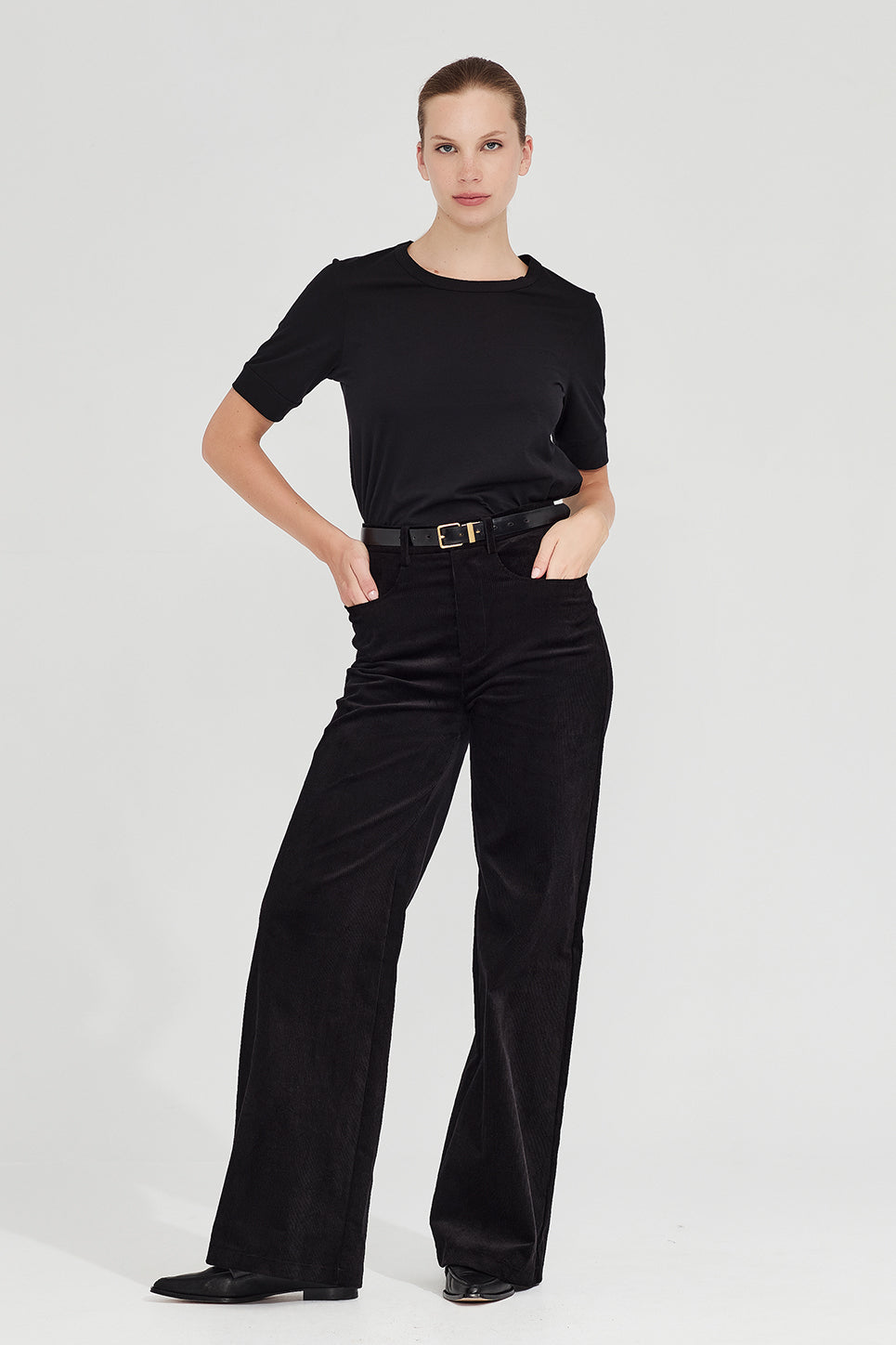 The Column Tee in Black