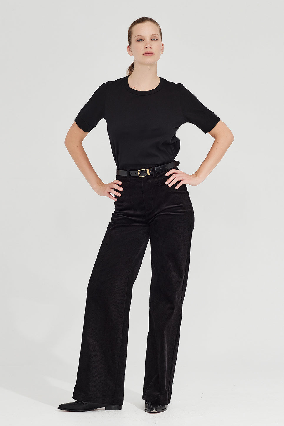 The Column Tee in Black