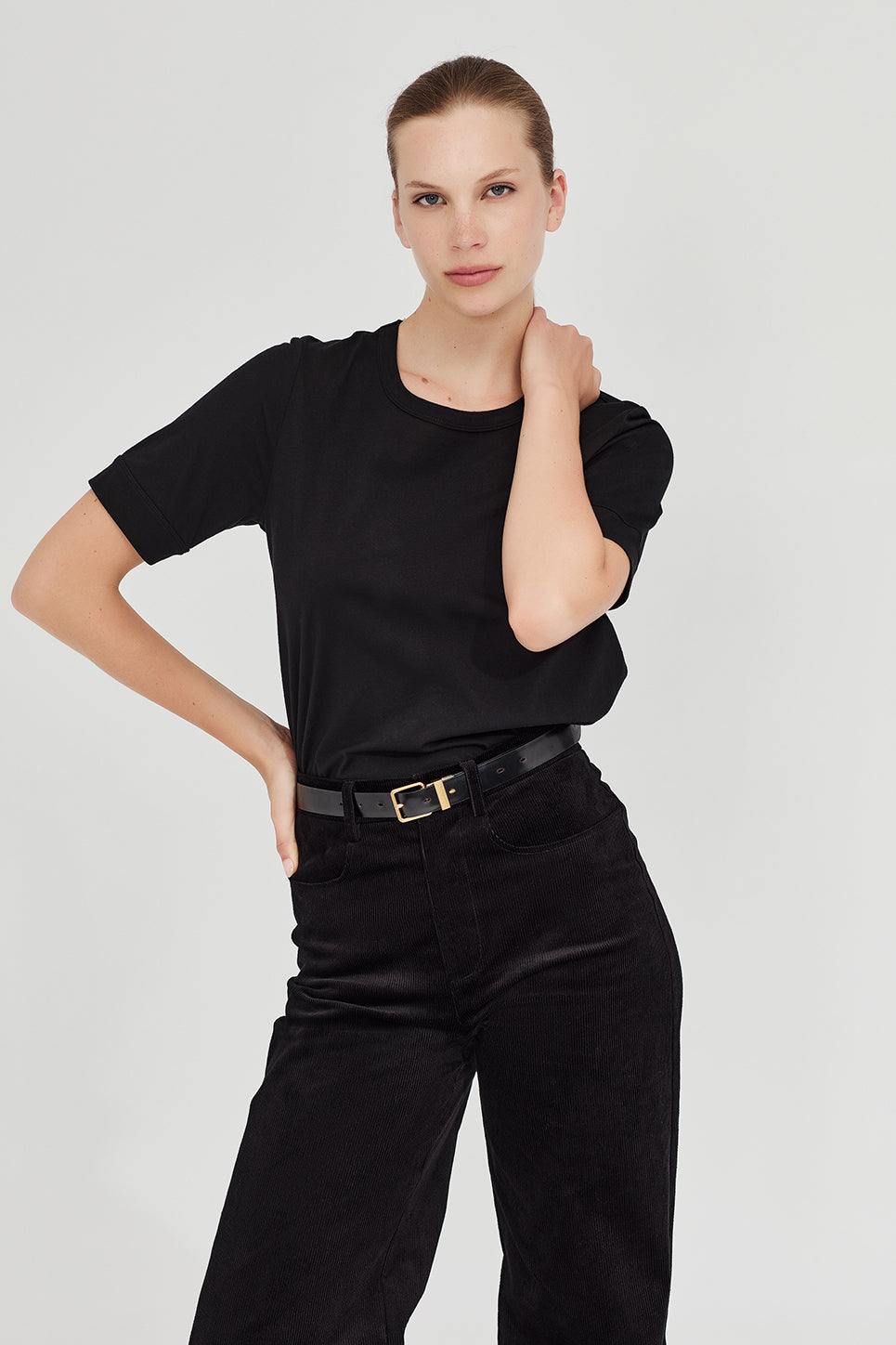 The Column Tee in Black