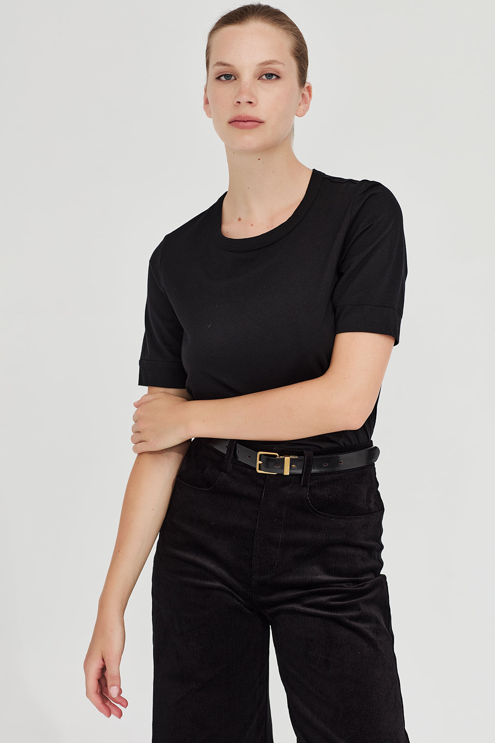 The Column Tee in Black