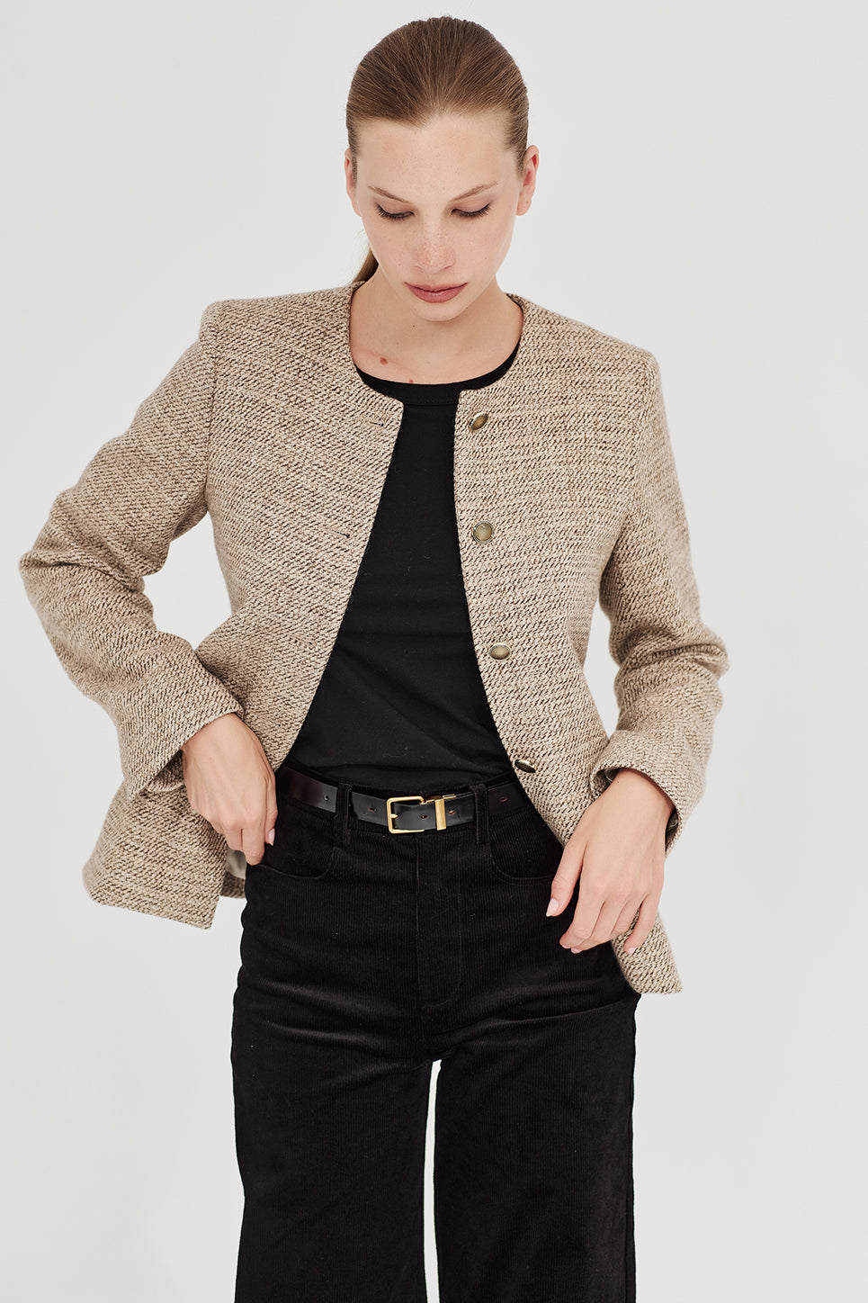 The Freud Jacket in Biscuit