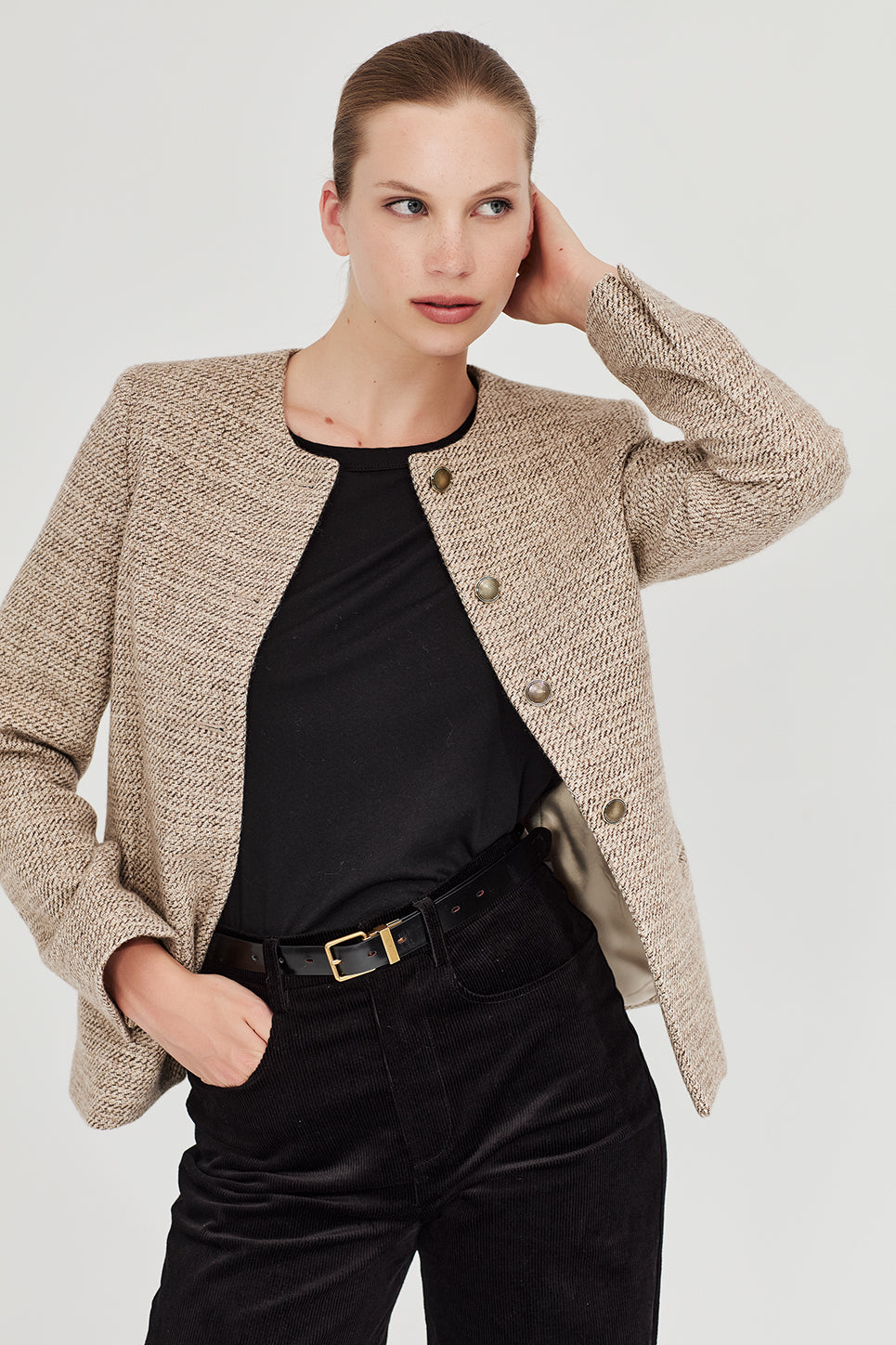 The Freud Jacket in Biscuit