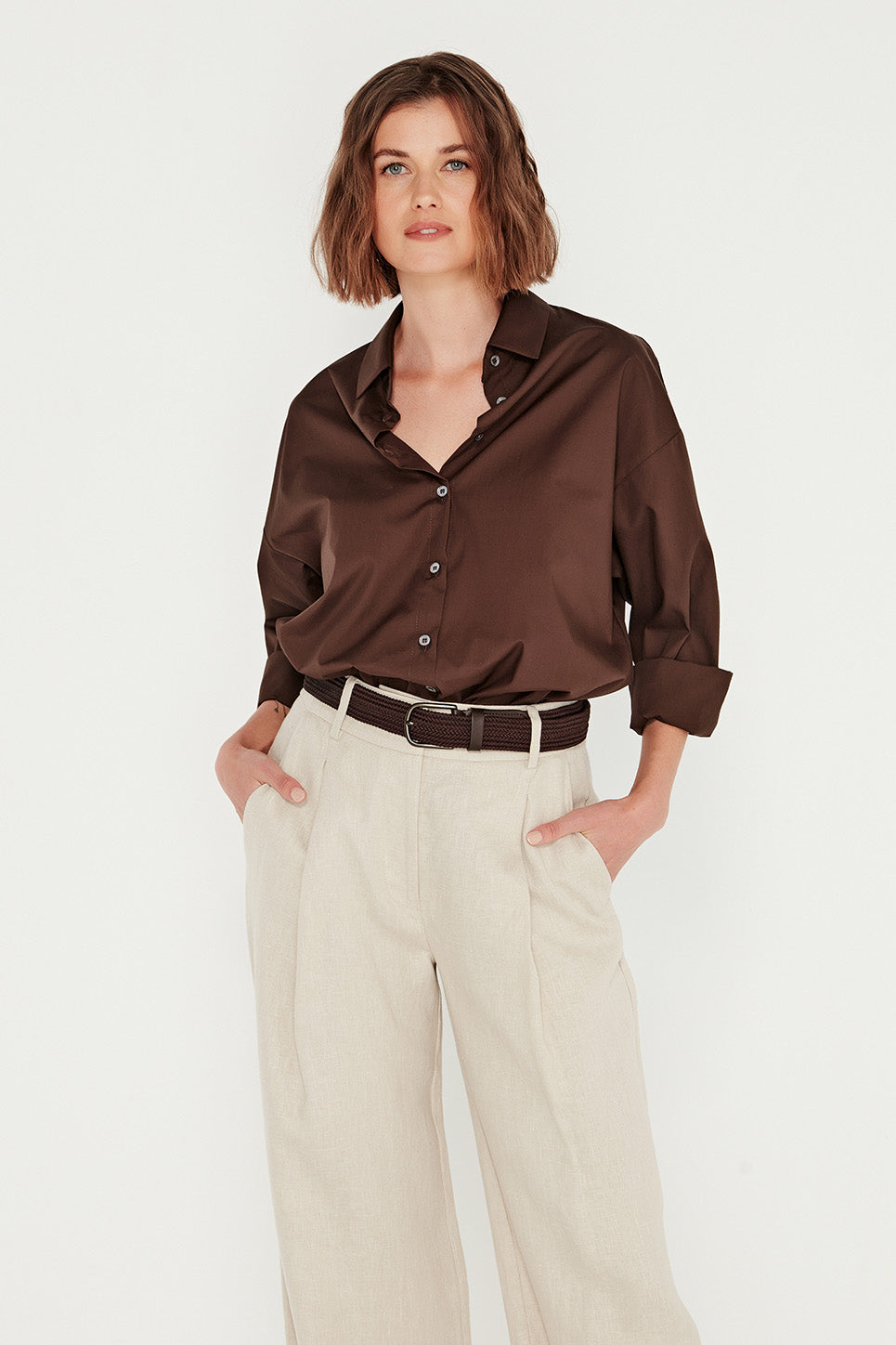 The Baildon Shirt in Chocolate