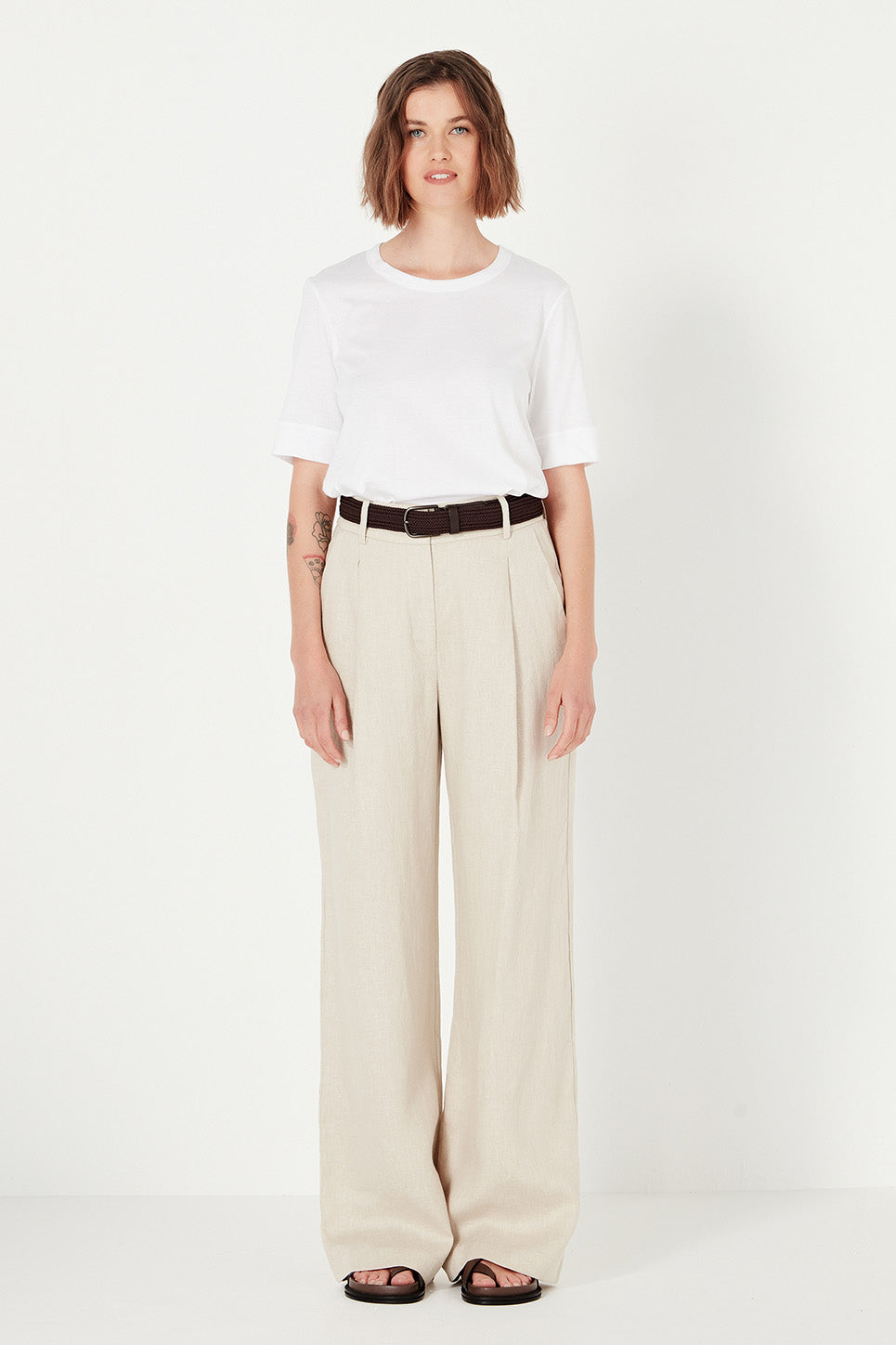 The Column Tee in White