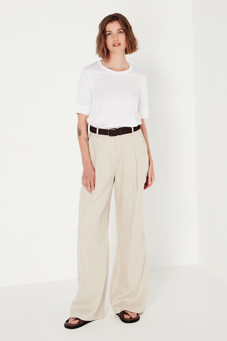 The Column Tee in White