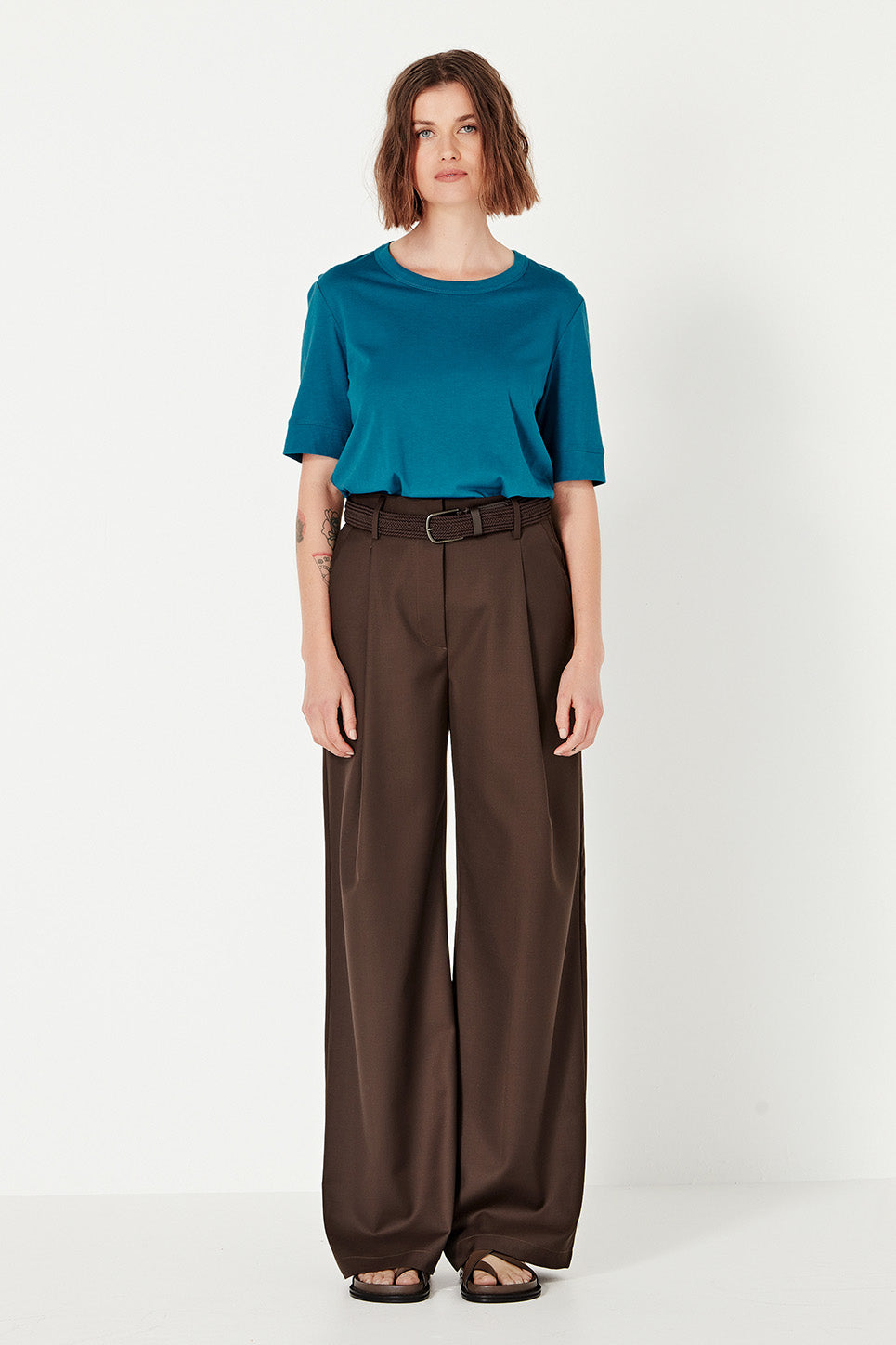 The Column Tee in Cerulean Blue
