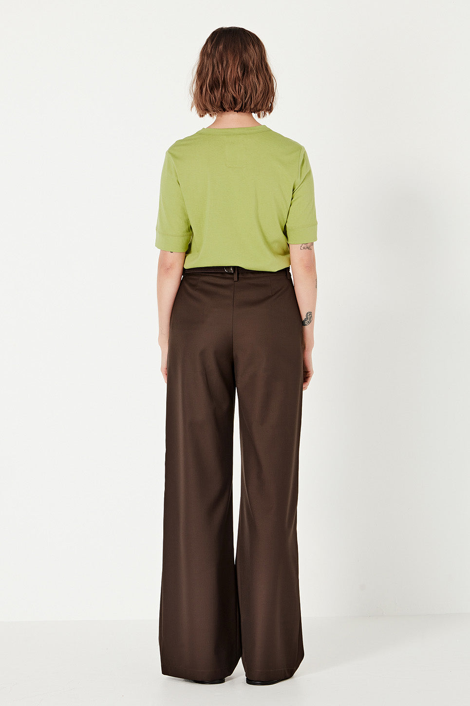 The Column Tee in Chartreuse