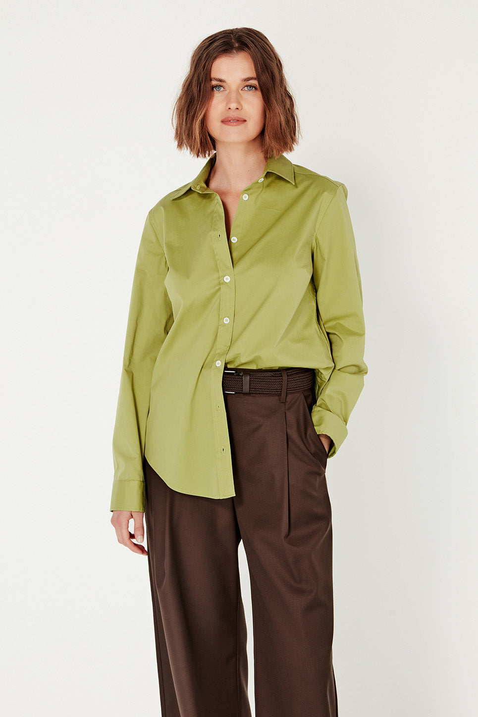 The Cairo Shirt in Chartreuse