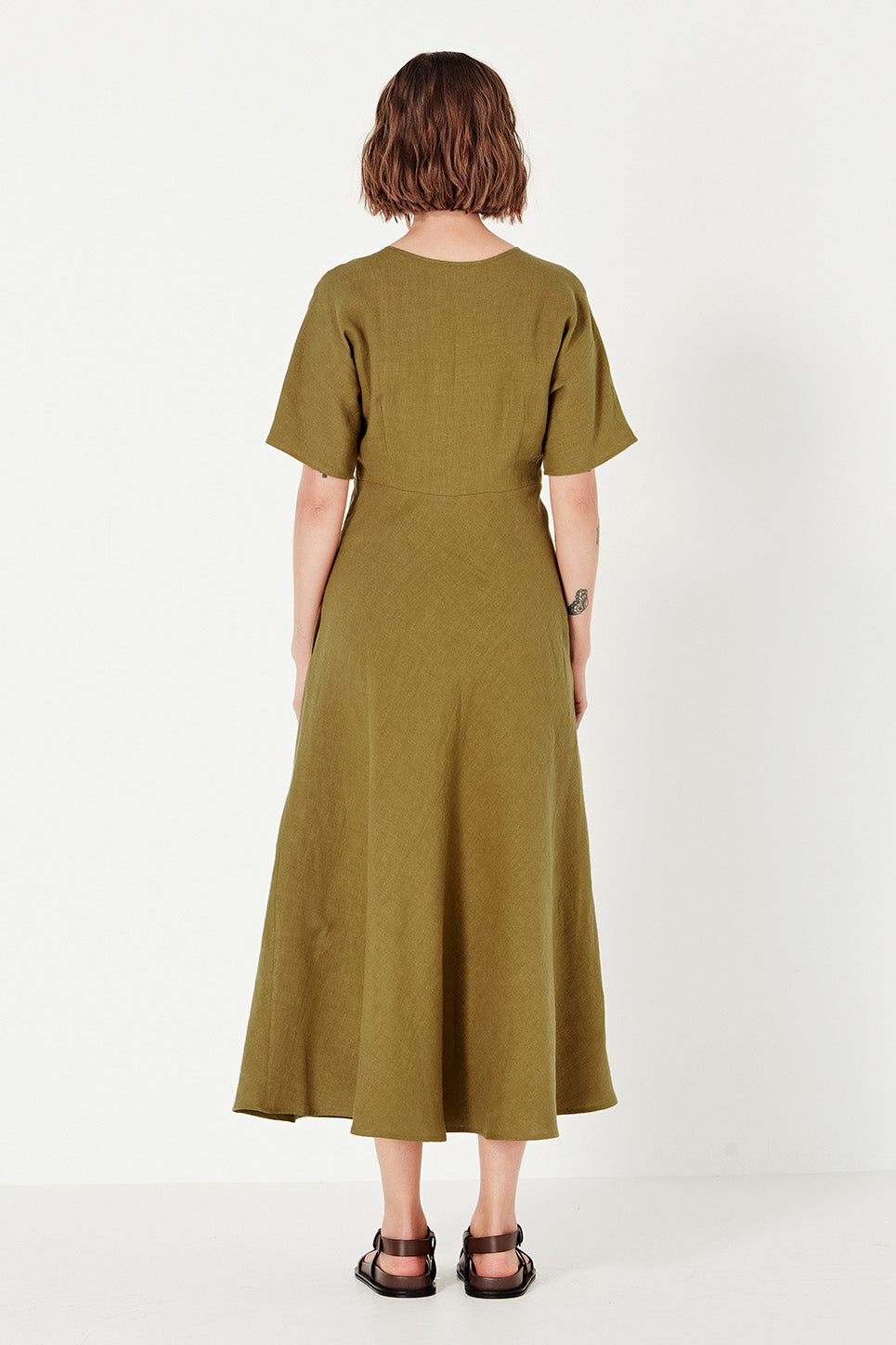 Evie Dress in Chartreuse