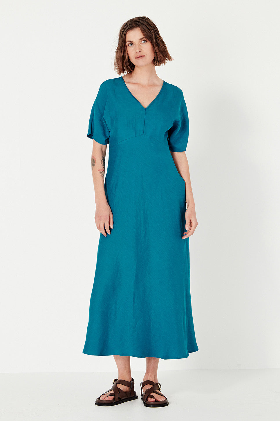 Evie Dress in Cerulean Blue