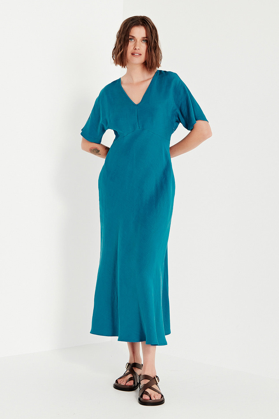 Evie Dress in Cerulean Blue