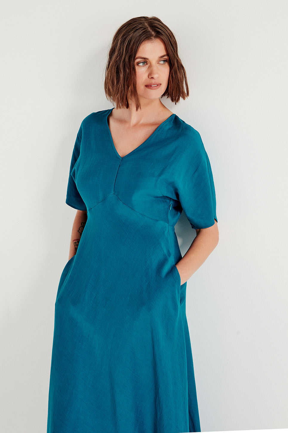Evie Dress in Cerulean Blue