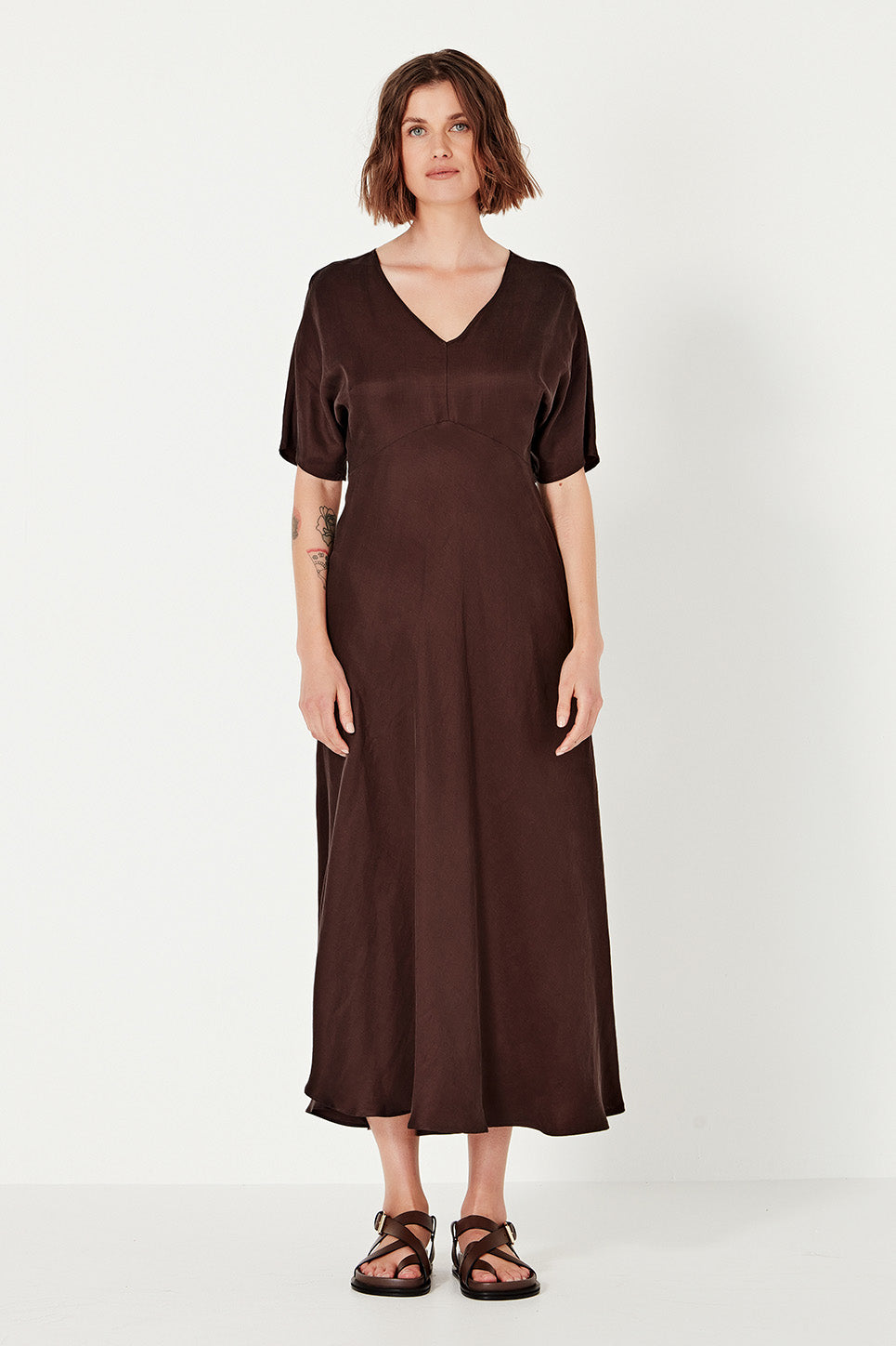 Evie Dress in Cocoa