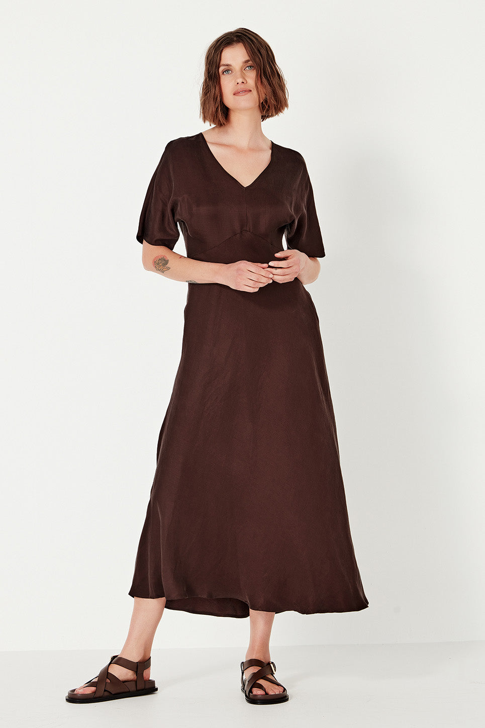 Evie Dress in Cocoa