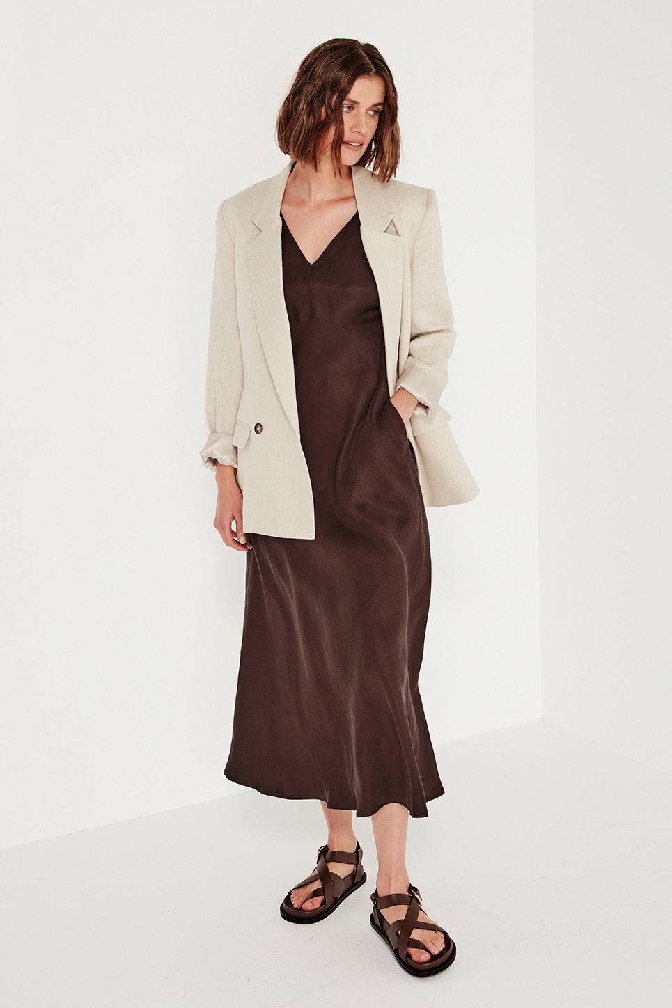 Evie Dress in Cocoa
