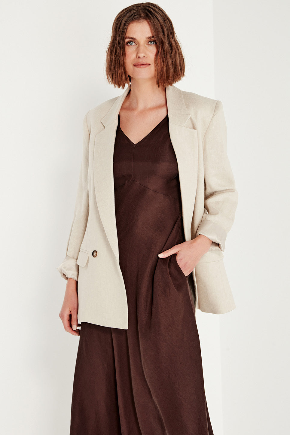 Evie Dress in Cocoa