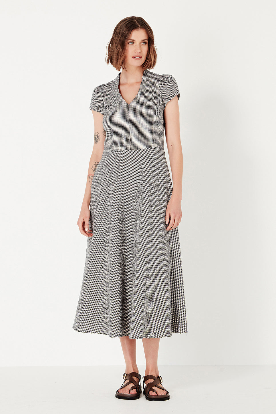 Crosby Dress in Midnight Gingham
