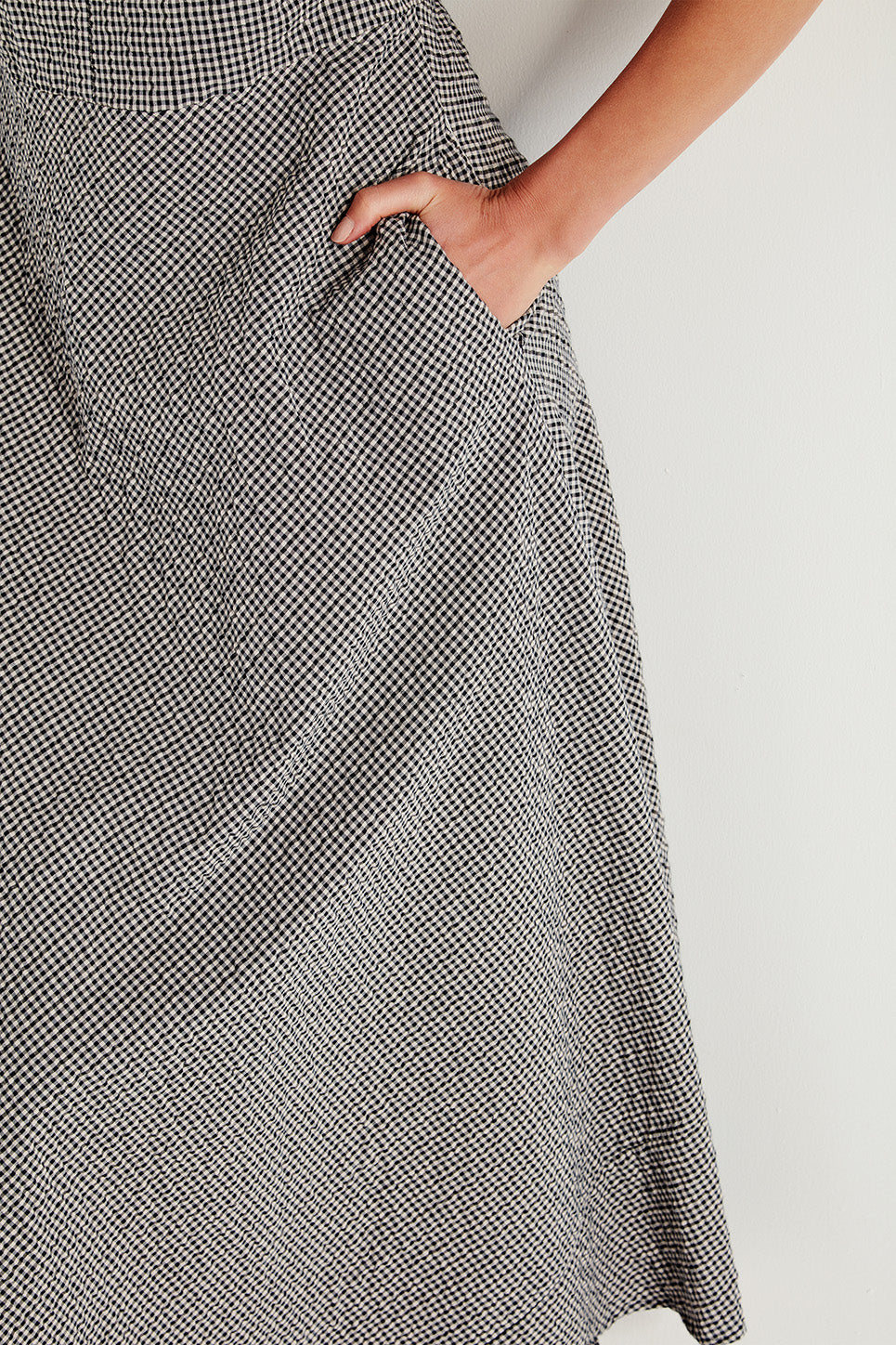 Crosby Dress in Midnight Gingham