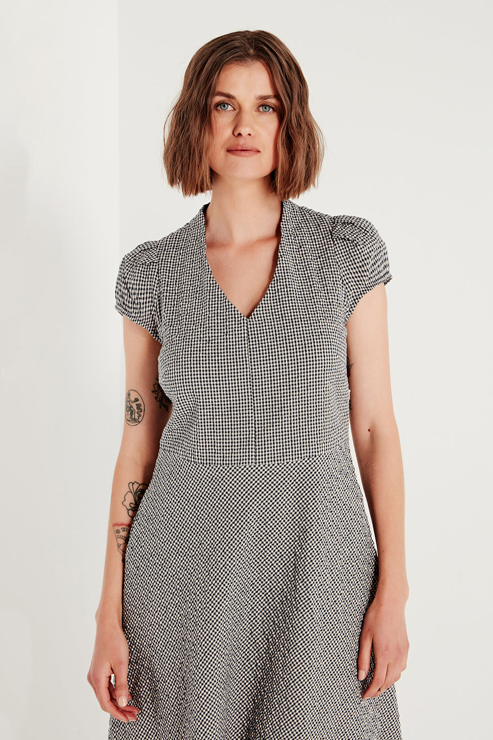 Crosby Dress in Midnight Gingham