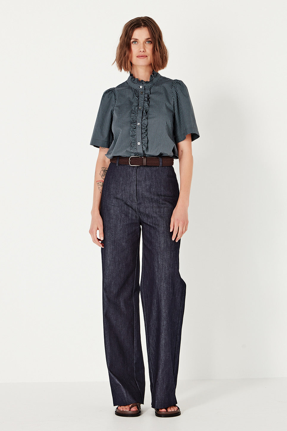 Ava Blouse in Check