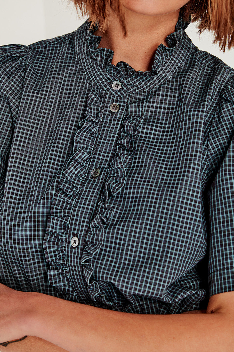 Ava Blouse in Check