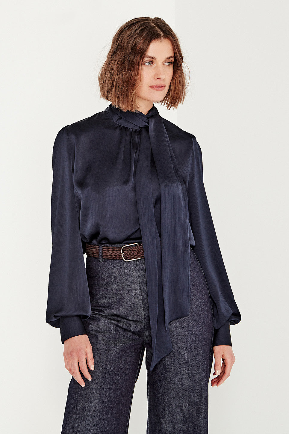 Bowie Blouse in Navy