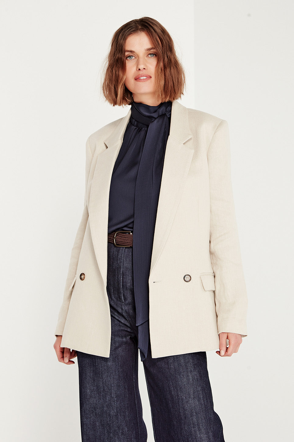 Bowie Blouse in Navy
