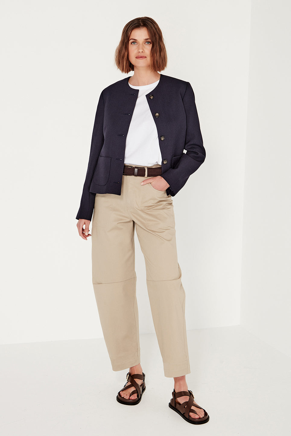 The Gabrielle Jacket in Navy Twill
