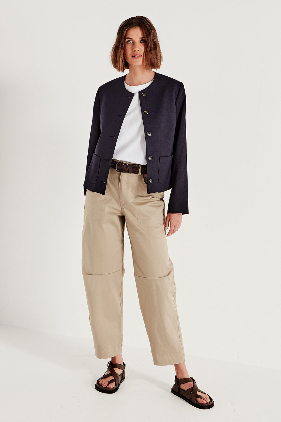 The Gabrielle Jacket in Navy Twill