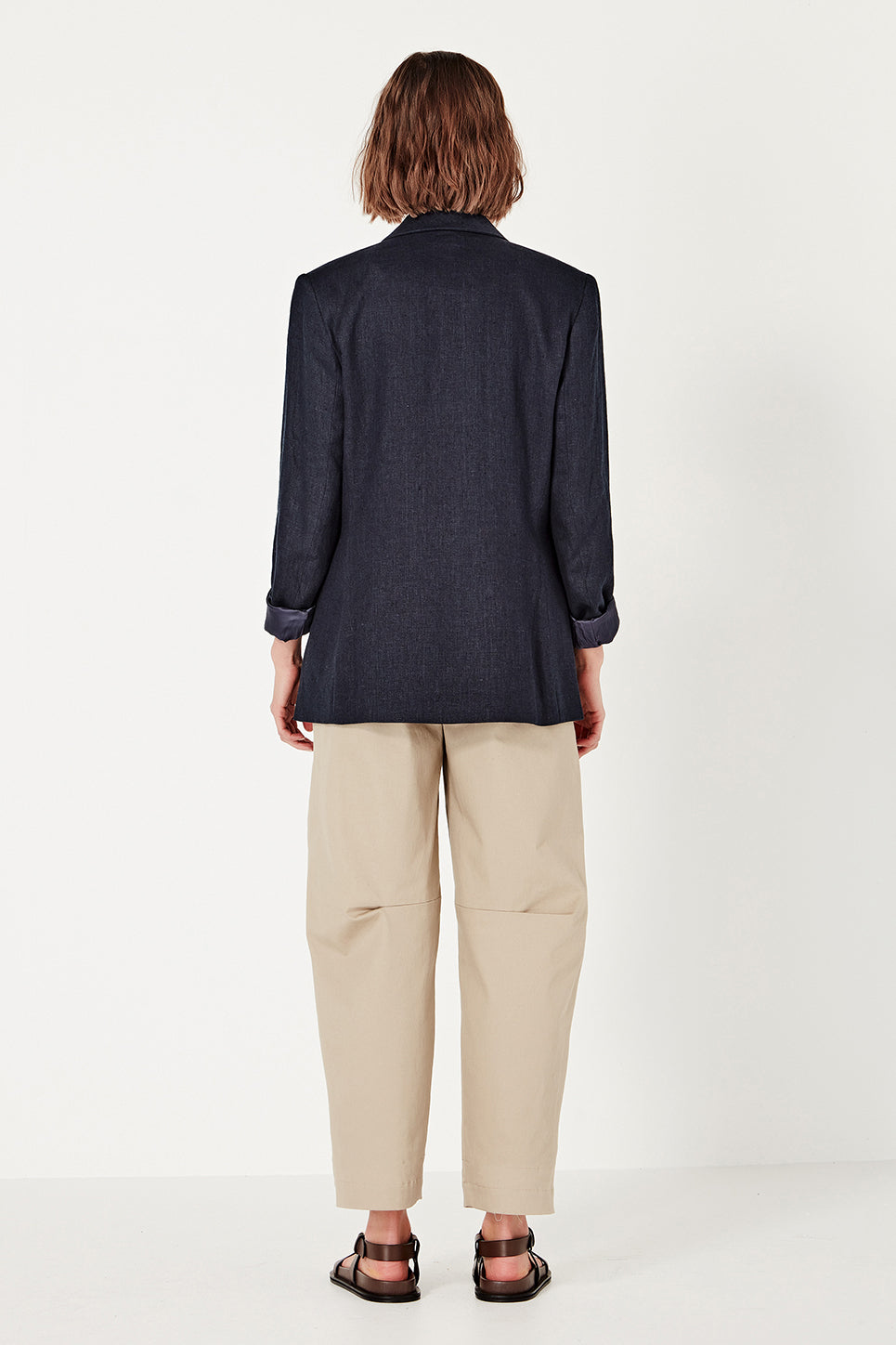 The Whitman Jacket in Navy Linen
