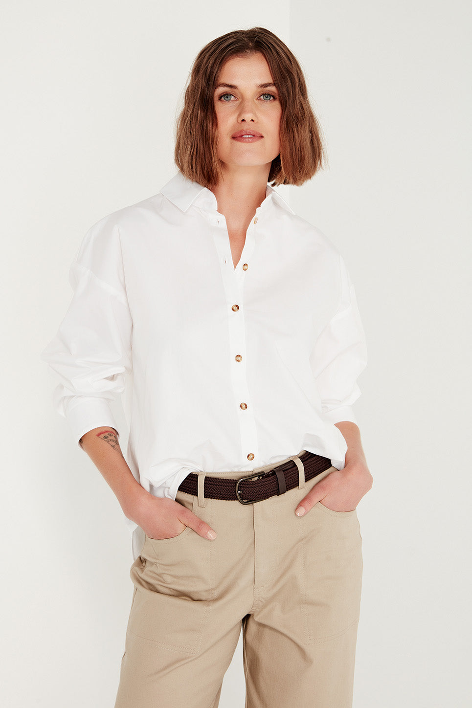 The Baildon Shirt in Organic White