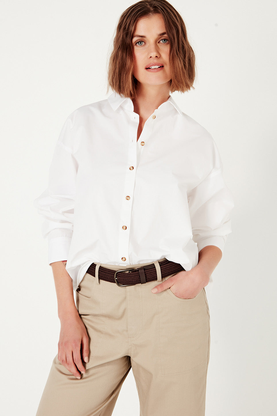 The Baildon Shirt in Organic White