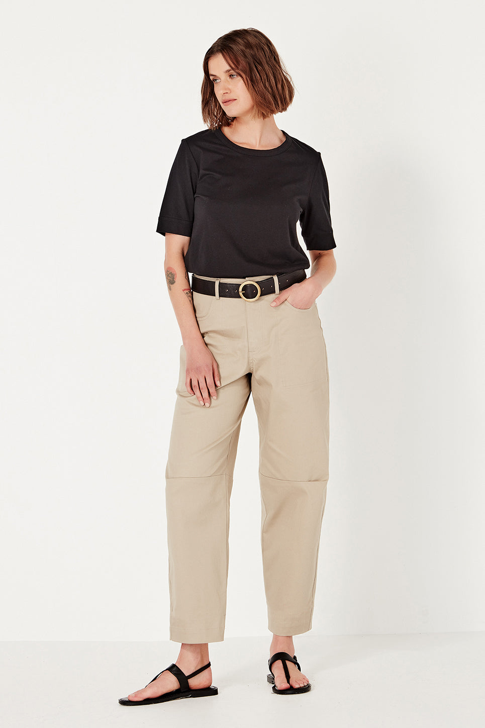 The Column Tee in Black