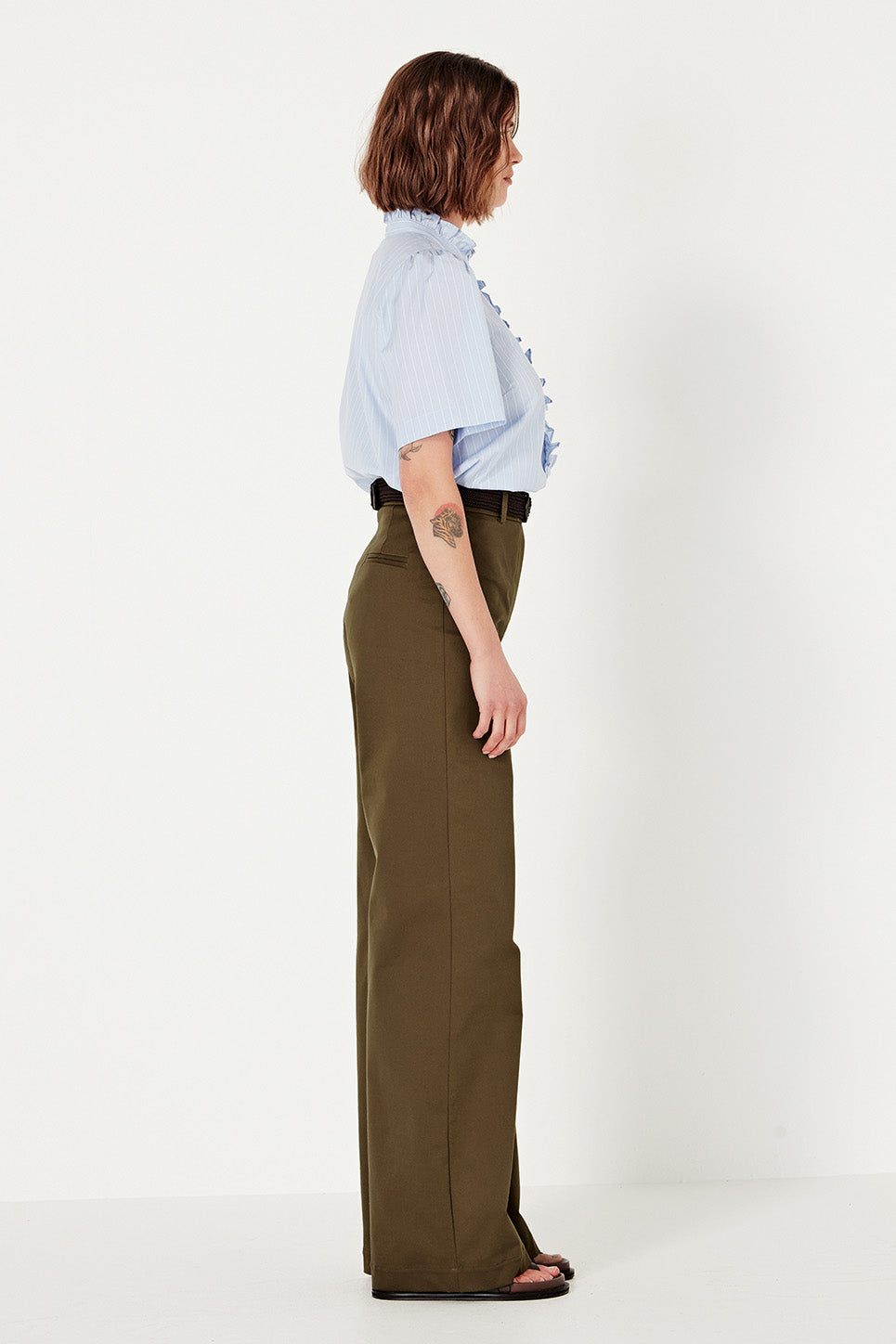 Ava Blouse in Cornflower Stripe