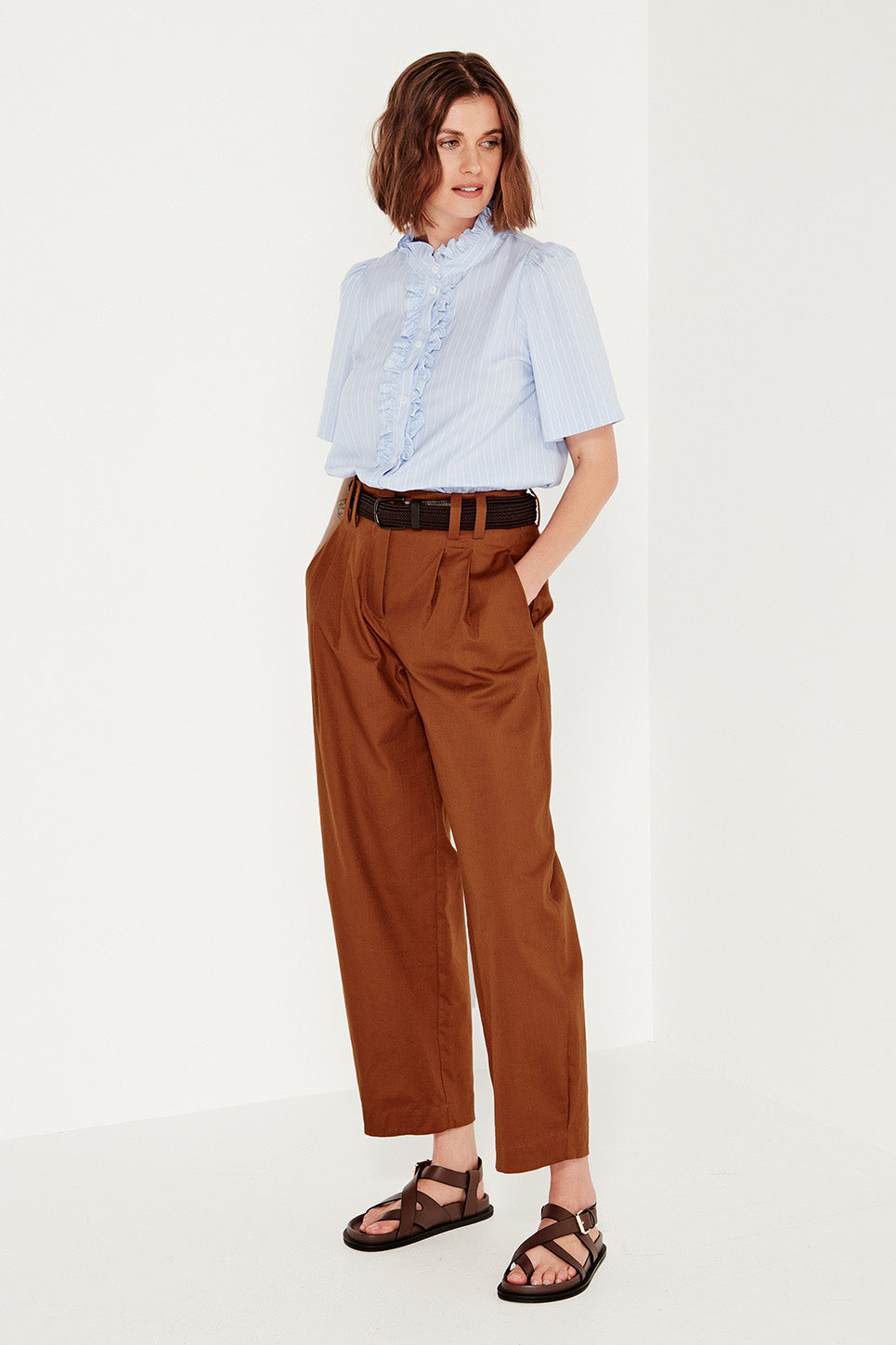 The Palermo Trouser in Rust