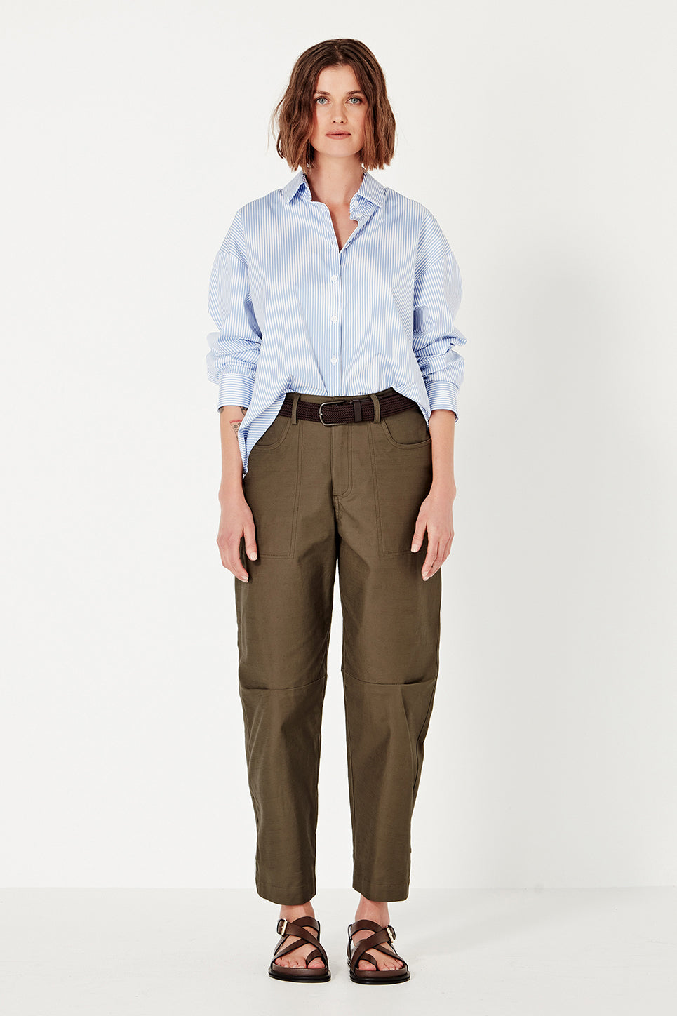 The Baildon Shirt in Chambray Stripe