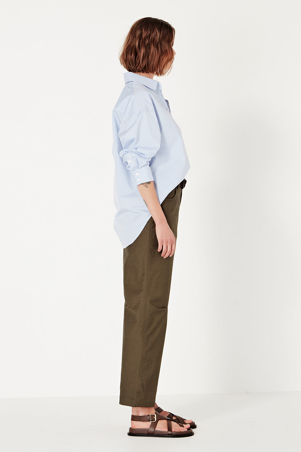 The Baildon Shirt in Chambray Stripe