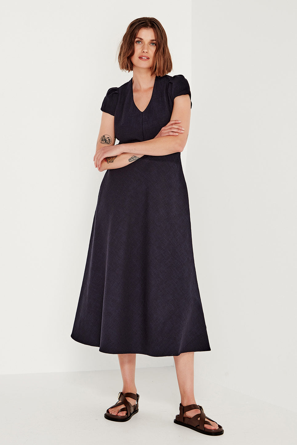 Crosby Dress in Navy