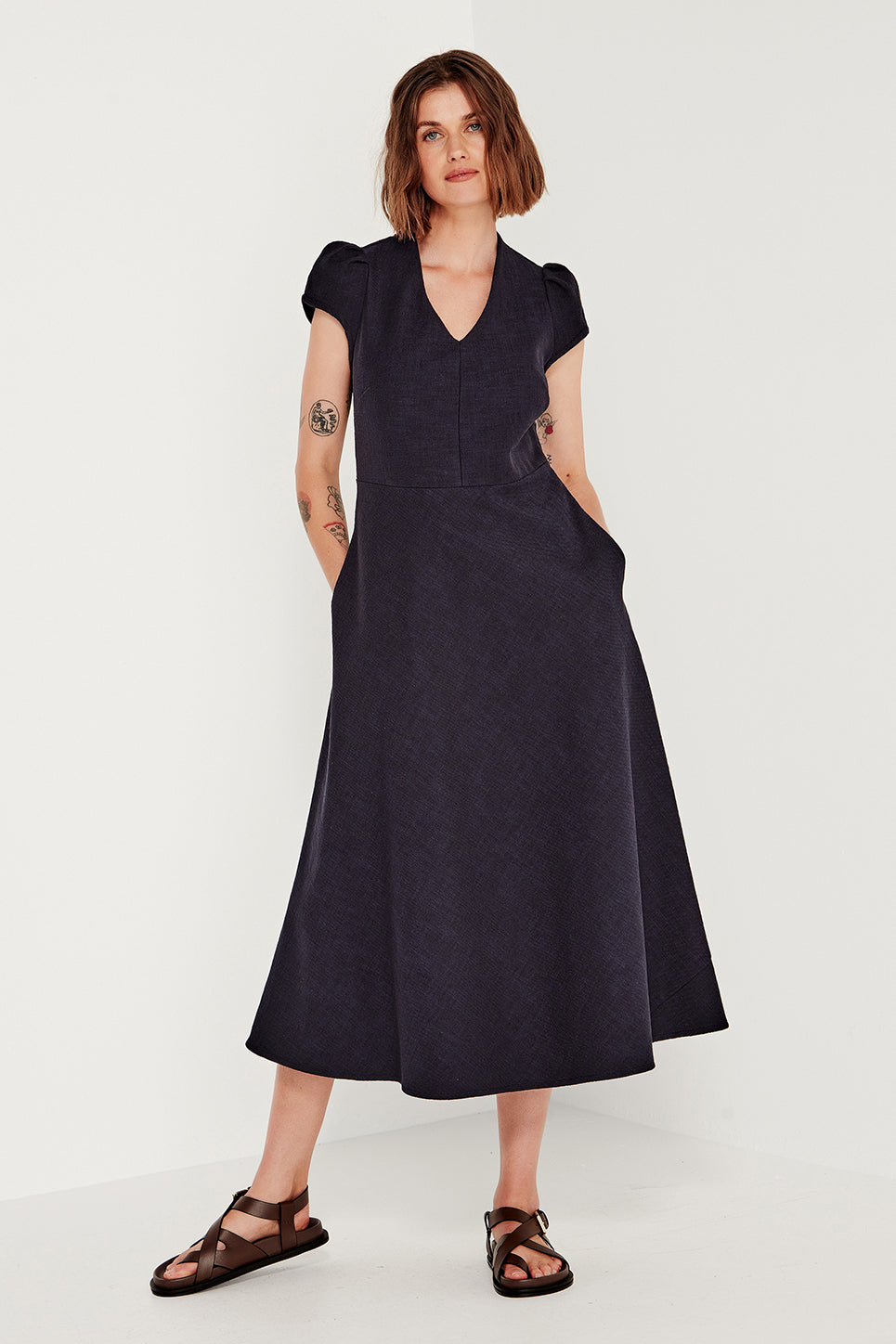 Crosby Dress in Navy