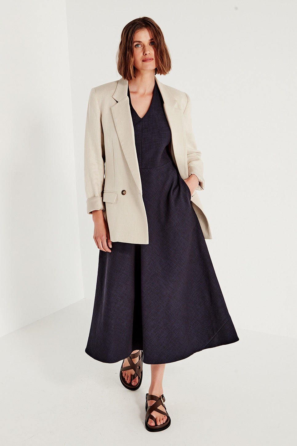 Crosby Dress in Navy