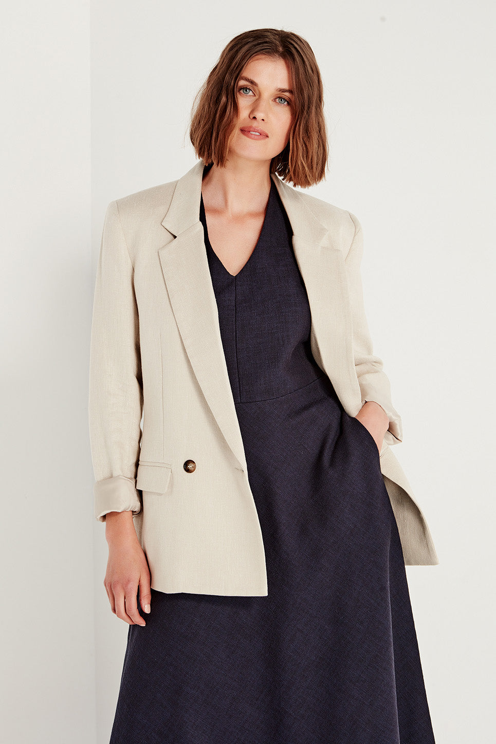 Crosby Dress in Navy