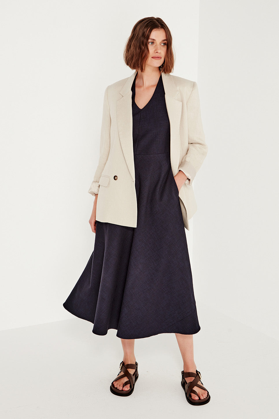 Crosby Dress in Navy