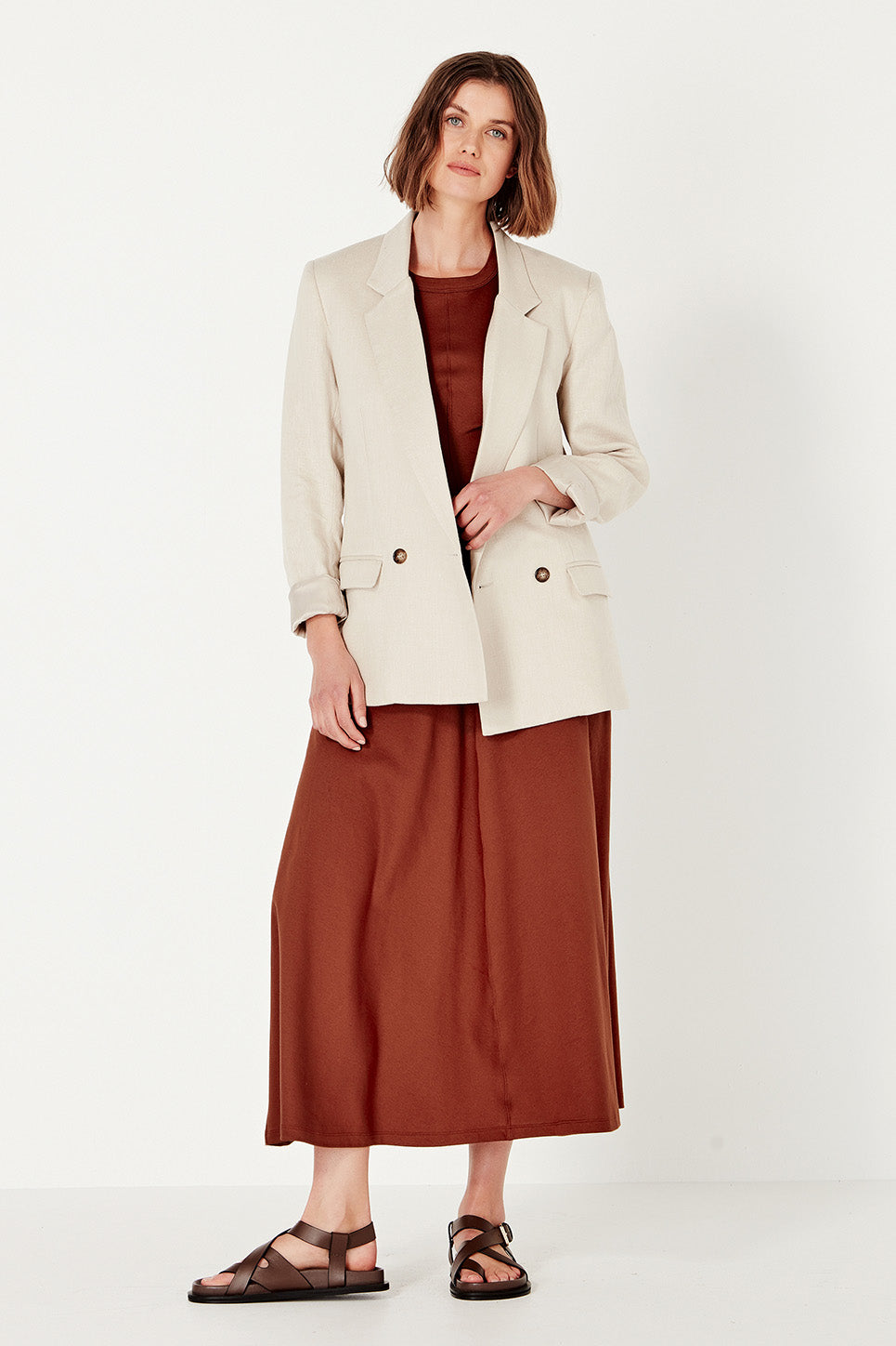 Arabella Dress in Brick