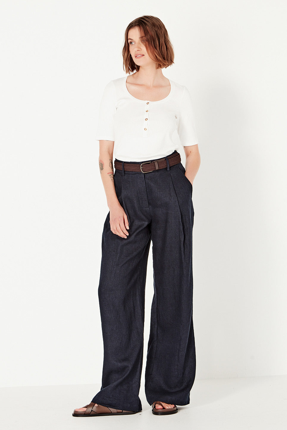 The Lila Tee in White